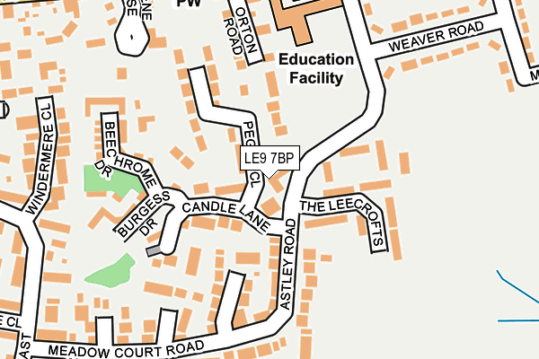 LE9 7BP map - OS OpenMap – Local (Ordnance Survey)