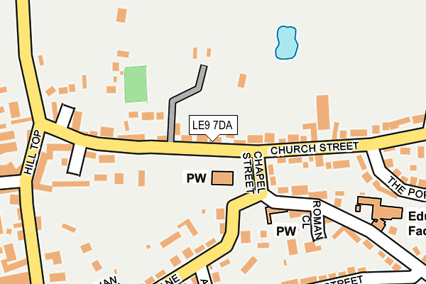 LE9 7DA map - OS OpenMap – Local (Ordnance Survey)