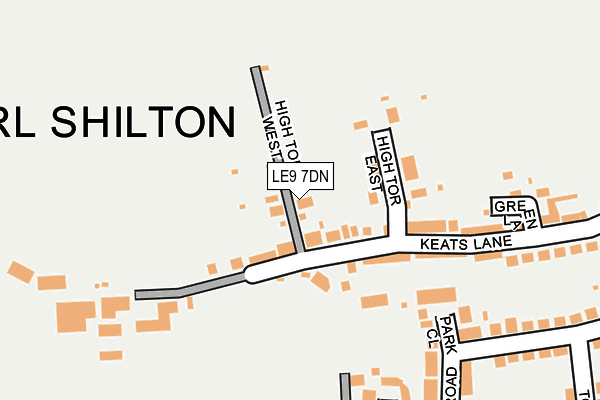 LE9 7DN map - OS OpenMap – Local (Ordnance Survey)