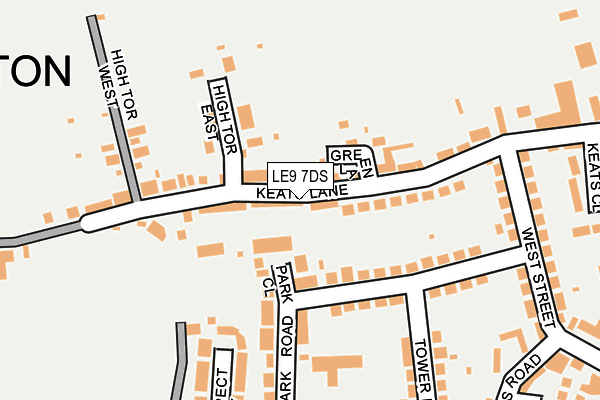 LE9 7DS map - OS OpenMap – Local (Ordnance Survey)