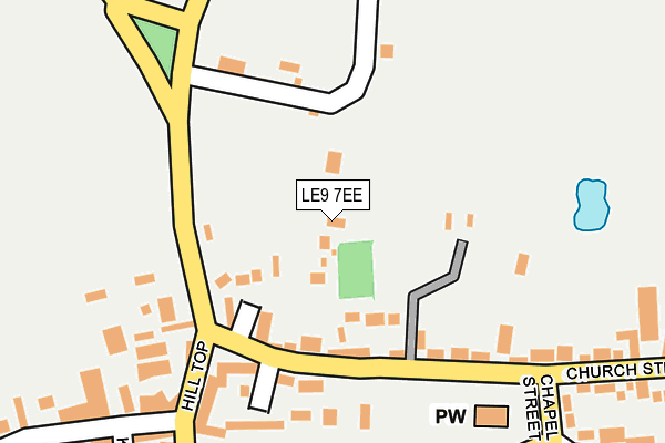 LE9 7EE map - OS OpenMap – Local (Ordnance Survey)