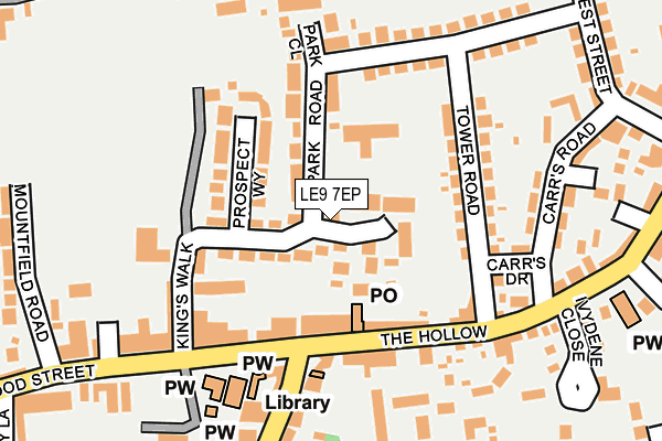 LE9 7EP map - OS OpenMap – Local (Ordnance Survey)