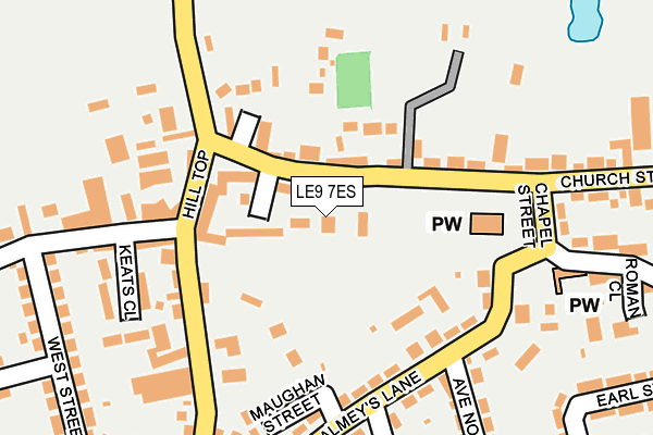 LE9 7ES map - OS OpenMap – Local (Ordnance Survey)