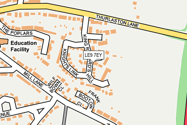 LE9 7EY map - OS OpenMap – Local (Ordnance Survey)