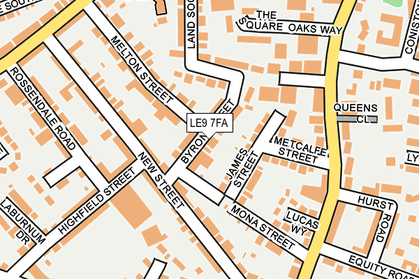 LE9 7FA map - OS OpenMap – Local (Ordnance Survey)