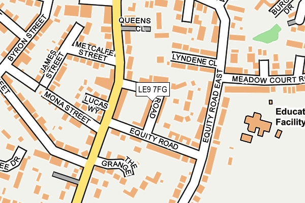 LE9 7FG map - OS OpenMap – Local (Ordnance Survey)