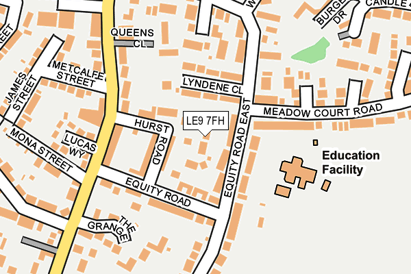 LE9 7FH map - OS OpenMap – Local (Ordnance Survey)