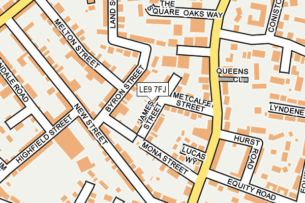 LE9 7FJ map - OS OpenMap – Local (Ordnance Survey)