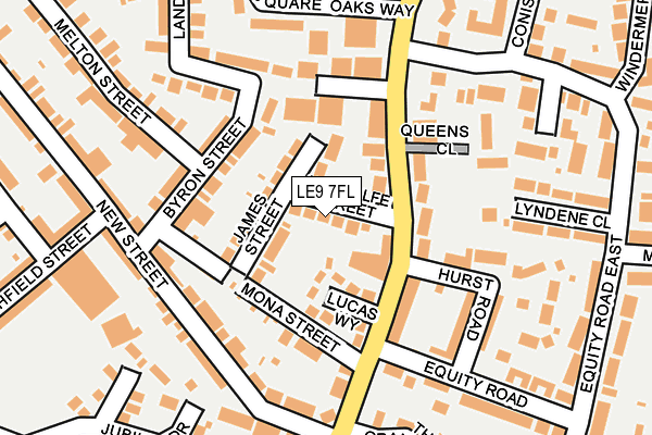 LE9 7FL map - OS OpenMap – Local (Ordnance Survey)