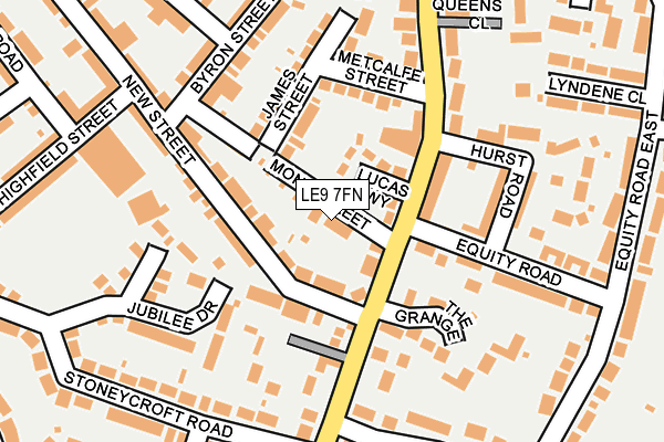LE9 7FN map - OS OpenMap – Local (Ordnance Survey)