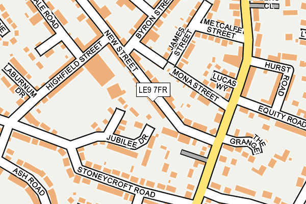 LE9 7FR map - OS OpenMap – Local (Ordnance Survey)