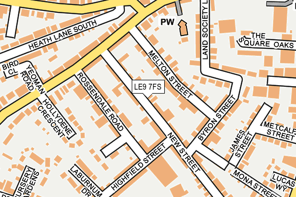 LE9 7FS map - OS OpenMap – Local (Ordnance Survey)