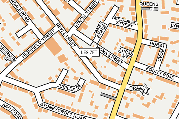 LE9 7FT map - OS OpenMap – Local (Ordnance Survey)