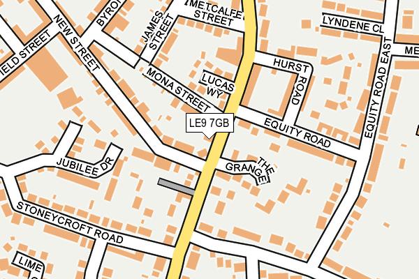 LE9 7GB map - OS OpenMap – Local (Ordnance Survey)
