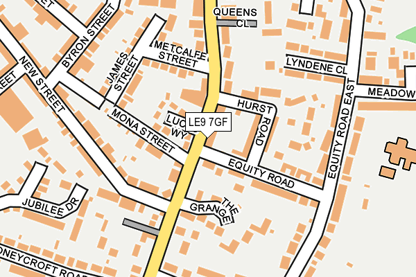 LE9 7GF map - OS OpenMap – Local (Ordnance Survey)