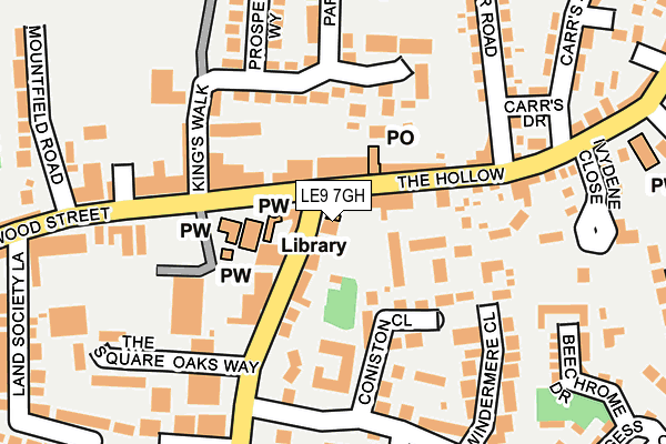 LE9 7GH map - OS OpenMap – Local (Ordnance Survey)