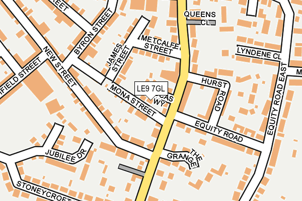 LE9 7GL map - OS OpenMap – Local (Ordnance Survey)