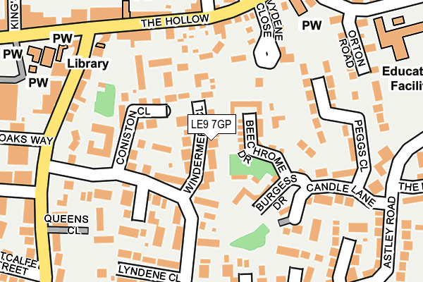 LE9 7GP map - OS OpenMap – Local (Ordnance Survey)