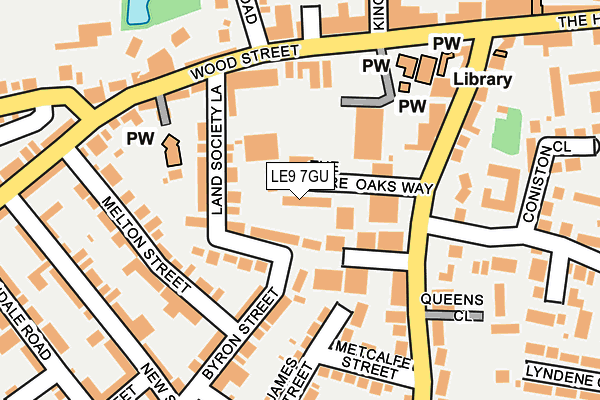 LE9 7GU map - OS OpenMap – Local (Ordnance Survey)