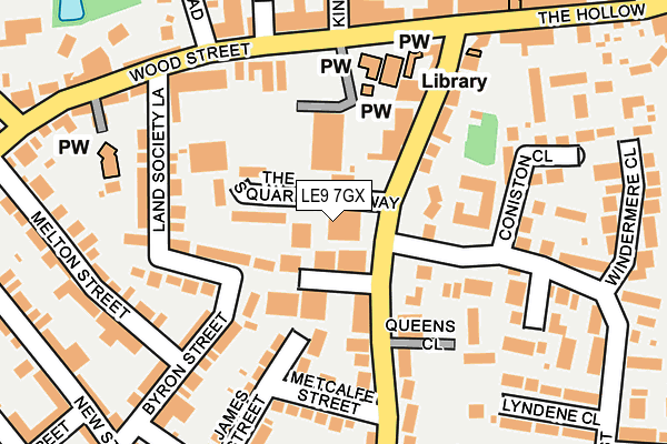 LE9 7GX map - OS OpenMap – Local (Ordnance Survey)