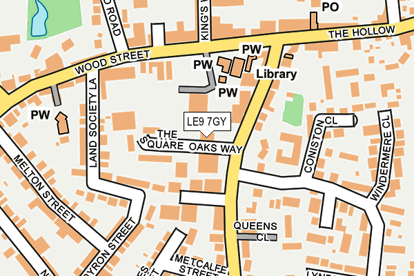 LE9 7GY map - OS OpenMap – Local (Ordnance Survey)