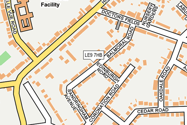 LE9 7HB map - OS OpenMap – Local (Ordnance Survey)