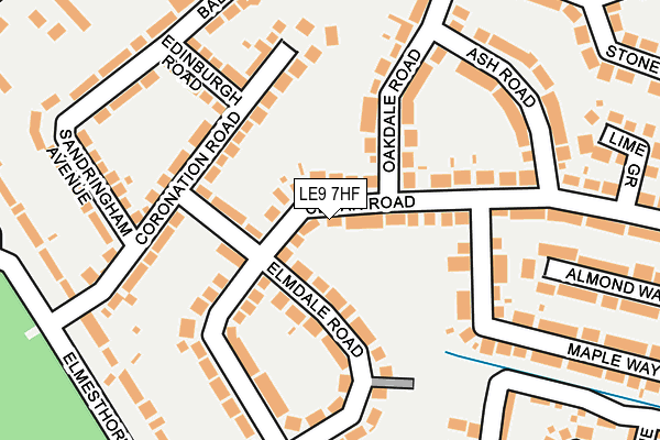 LE9 7HF map - OS OpenMap – Local (Ordnance Survey)
