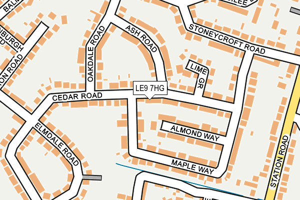 LE9 7HG map - OS OpenMap – Local (Ordnance Survey)