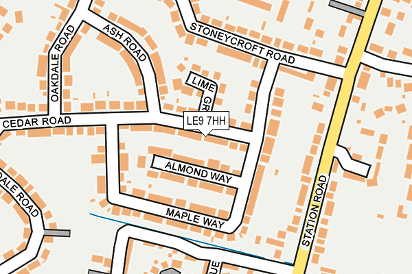 LE9 7HH map - OS OpenMap – Local (Ordnance Survey)