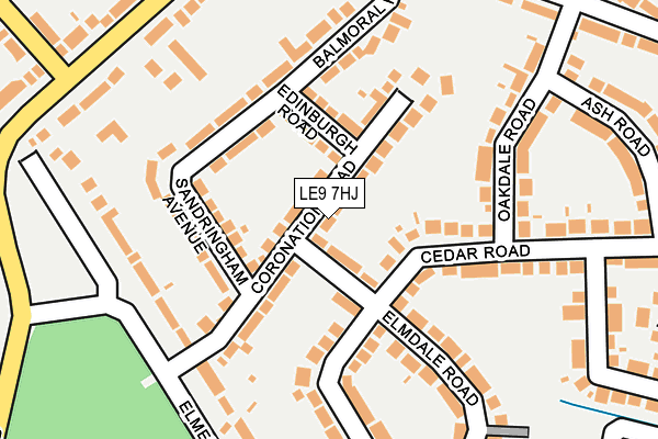 LE9 7HJ map - OS OpenMap – Local (Ordnance Survey)
