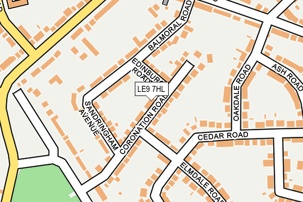 LE9 7HL map - OS OpenMap – Local (Ordnance Survey)
