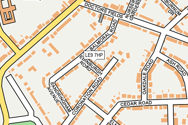 LE9 7HP map - OS OpenMap – Local (Ordnance Survey)