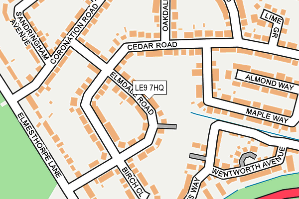 LE9 7HQ map - OS OpenMap – Local (Ordnance Survey)