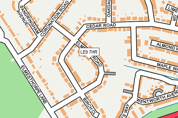 LE9 7HR map - OS OpenMap – Local (Ordnance Survey)