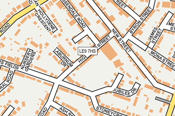 LE9 7HS map - OS OpenMap – Local (Ordnance Survey)