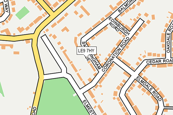 LE9 7HY map - OS OpenMap – Local (Ordnance Survey)