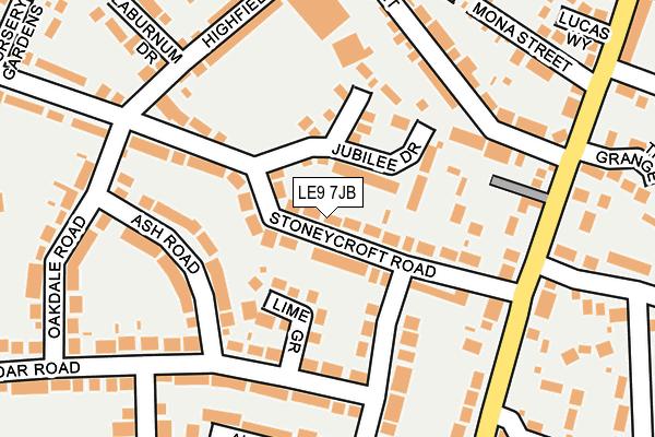 LE9 7JB map - OS OpenMap – Local (Ordnance Survey)