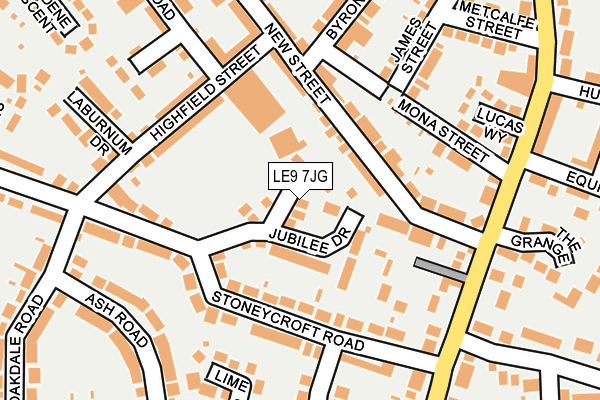 LE9 7JG map - OS OpenMap – Local (Ordnance Survey)