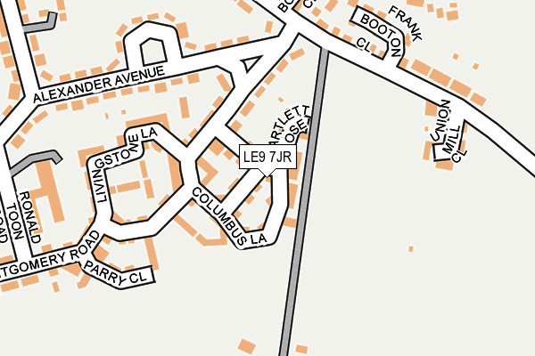 LE9 7JR map - OS OpenMap – Local (Ordnance Survey)