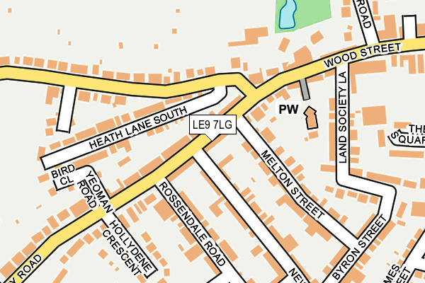 LE9 7LG map - OS OpenMap – Local (Ordnance Survey)