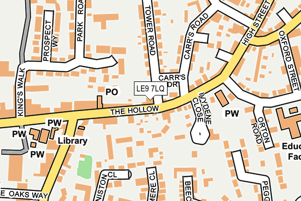 LE9 7LQ map - OS OpenMap – Local (Ordnance Survey)