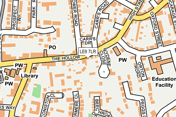 LE9 7LR map - OS OpenMap – Local (Ordnance Survey)