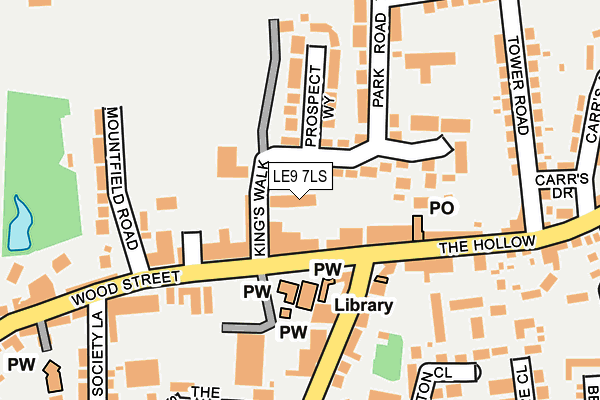 LE9 7LS map - OS OpenMap – Local (Ordnance Survey)