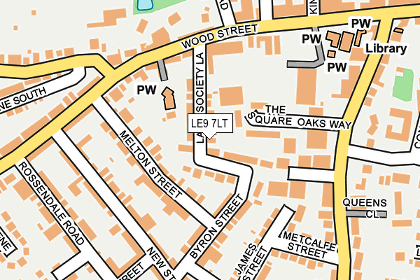 LE9 7LT map - OS OpenMap – Local (Ordnance Survey)