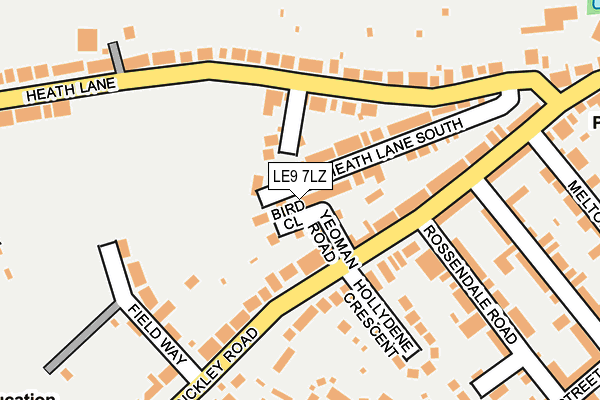 LE9 7LZ map - OS OpenMap – Local (Ordnance Survey)