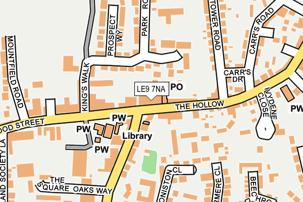 LE9 7NA map - OS OpenMap – Local (Ordnance Survey)