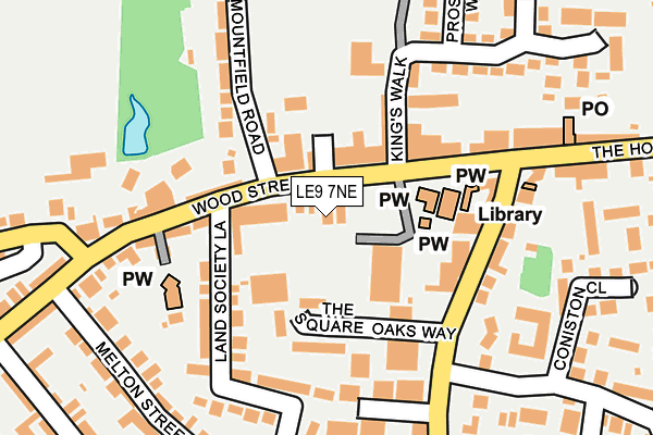 LE9 7NE map - OS OpenMap – Local (Ordnance Survey)