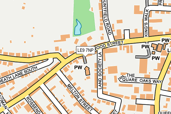 LE9 7NP map - OS OpenMap – Local (Ordnance Survey)