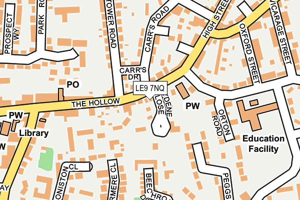 LE9 7NQ map - OS OpenMap – Local (Ordnance Survey)