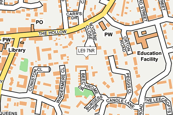 LE9 7NR map - OS OpenMap – Local (Ordnance Survey)